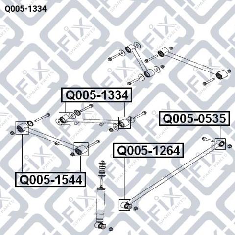 Купити Q0051334 Q-fix Сайлентблок заднього поздовжнього верхнього важеля