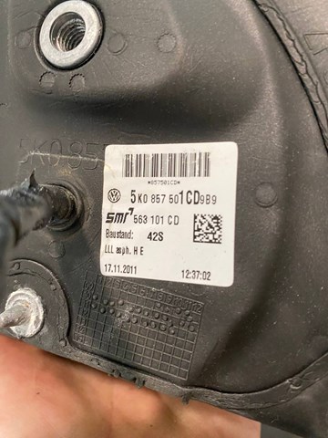 Ліве бічне дзеркало VAG 5K0857501CD ціна, від 106.02 USD