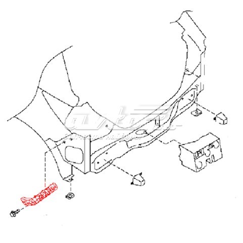 85227ED000 Nissan/Infiniti Кронштейн бампера заднього, лівий