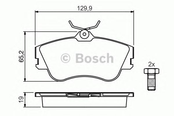 Передні тормозні колодки 986461753 Bosch