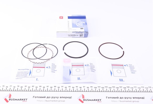 Кільця поршневі на 1 циліндр, STD. 120050003400 NE/NPR