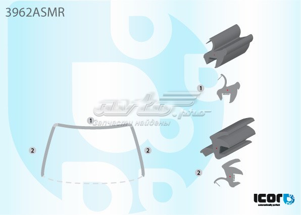 Накладка лобового скла GS2955P120X Icor