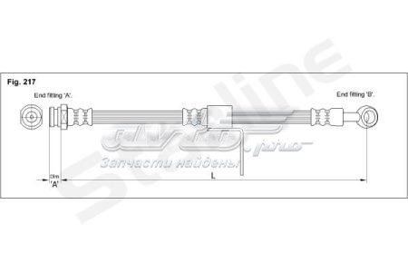 Шланг гальмівний передній, правий Starline HAAM1219 ціна, від 20.10 USD