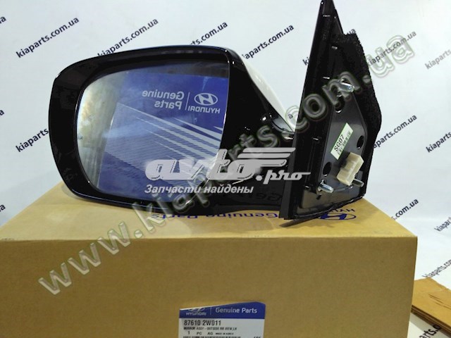 Купити 876102W012 Hyundai/Kia Бічне дзеркало заднього виду ліве