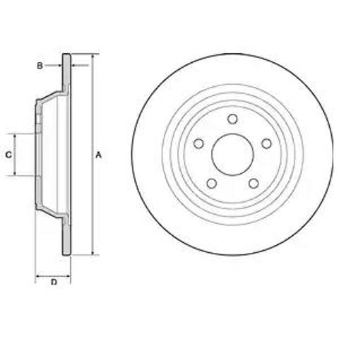 Диск гальмівний задній BG4703C Delphi