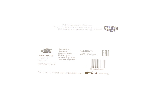 Купити 430719067300 Magneti Marelli Амортизатор під капот