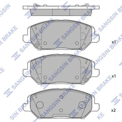 Гальмівні колодки Sangsin SP4242 ціна, від 32.32 USD