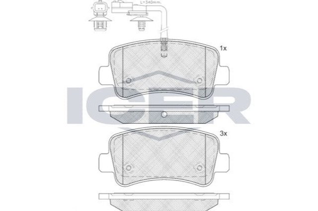 Задні гальмівні колодки Icer LM2001 ціна, від 25.51 USD