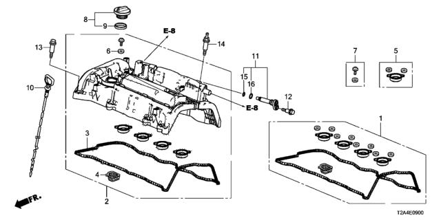 Прокладка клапанної кришки двигуна 123415A2A01 Honda