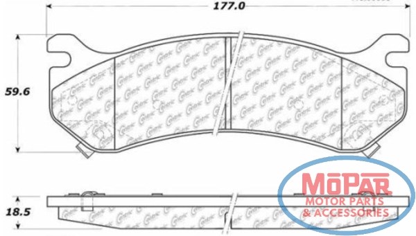 10207850 Centric Parts Колодки гальмівні задні, дискові
