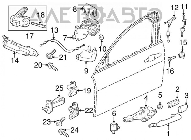 Купити T4A2510 Jaguar Петля передніх дверей права