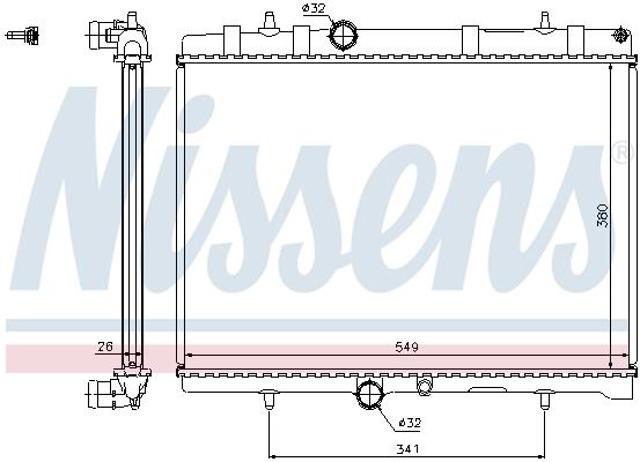 NIS63606A Nissens Радіатор охолодження двигуна