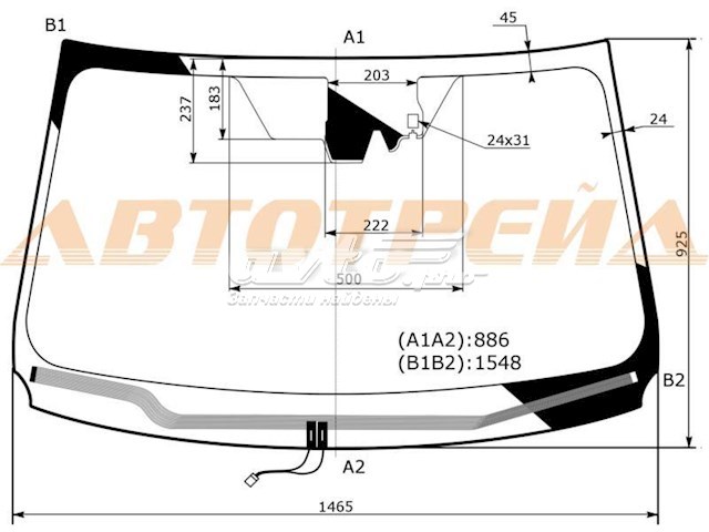 Автоскло Toyota 5610142280 ціна, від 228.25 USD