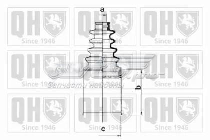 Пильник ШРУСа внутрішній, передній піввісі QUINTON HAZELL QJB250