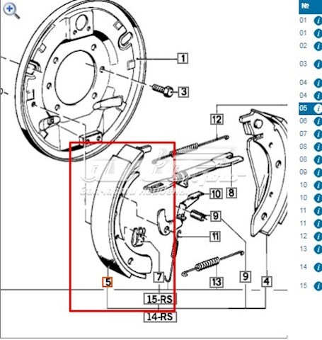 Колодки гальмові задні, барабанні 34211154924 BMW