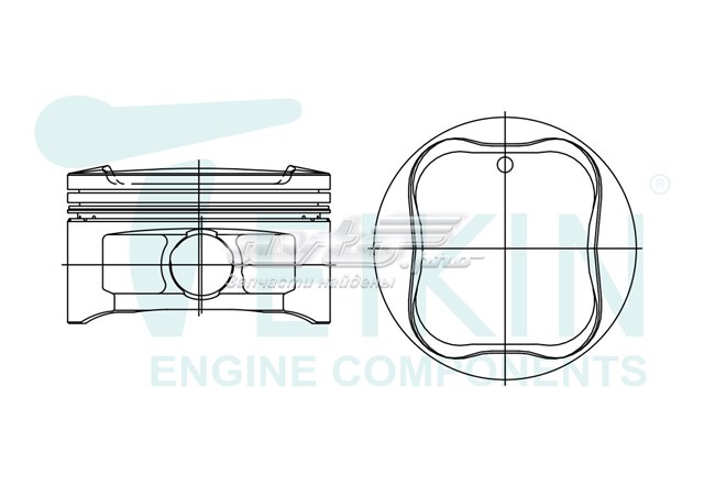 Поршень (комплект на мотор), STD 46368STD Teikin