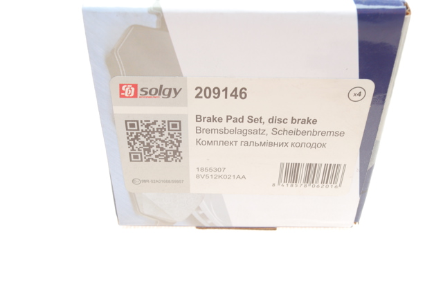Гальмівні колодки Solgy 209146 ціна, від 15.77 USD