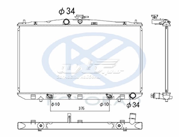 Радіатор основний Polcar 8082082 ціна, від 94.55 USD
