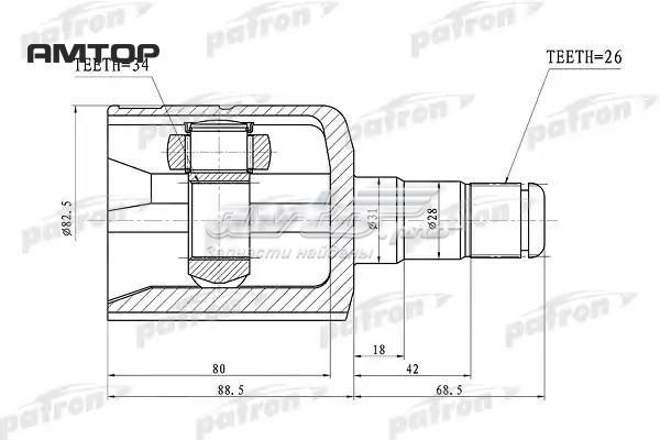 ШРУС внутрішній, передній PATRON PCV1305