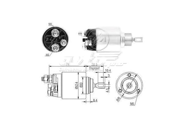 Реле втягуюче стартера BOSCH 2339305135