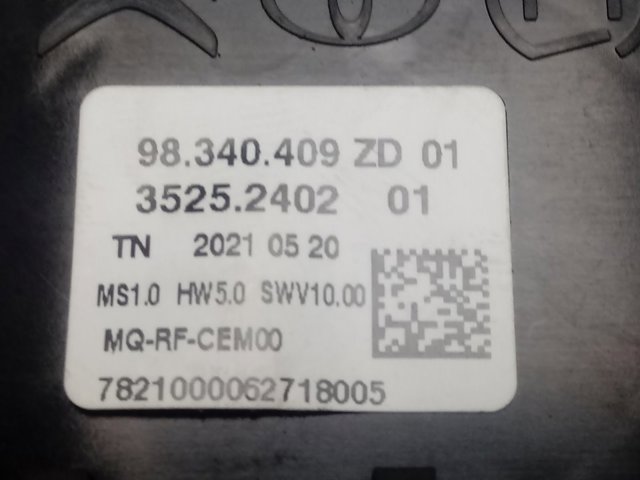 98340409ZD Peugeot/Citroen Блок керування мультимедійний