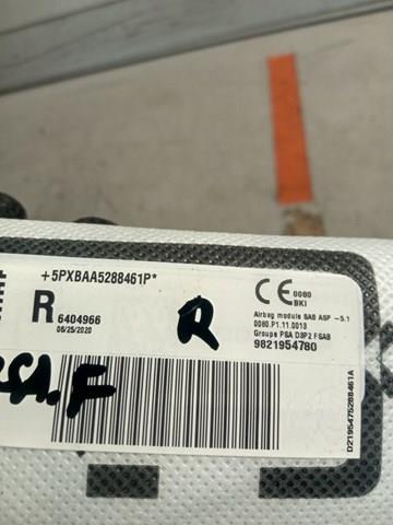 9821954780 Peugeot/Citroen Подушка безпеки (AIRBAG) дверей задніх правих