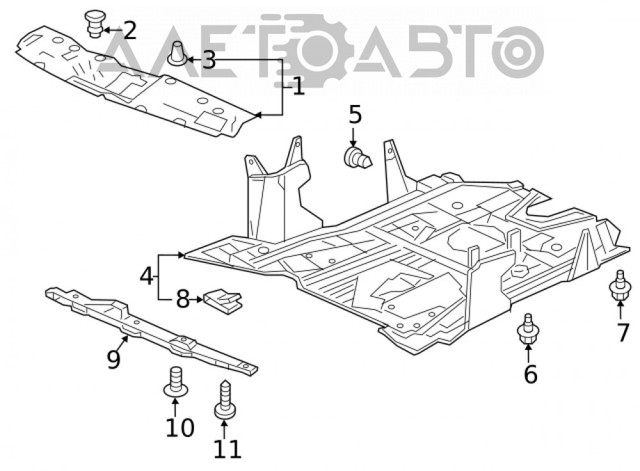 Захист моторного відсіку FPS FP3034221 ціна, від 41.31 USD