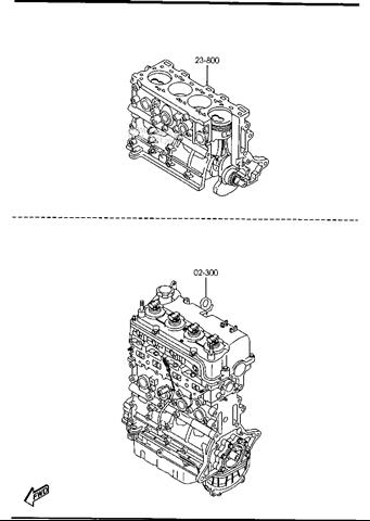 Двигун у зборі RF7J02300A Mazda