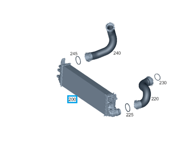 Купити A4475011301 Mercedes Радіатор интеркуллера
