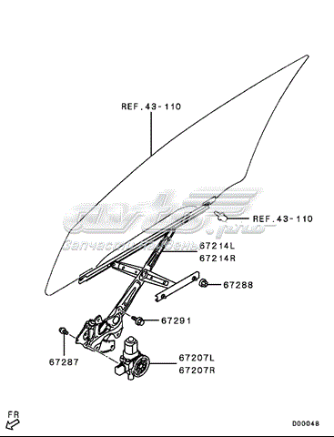 Купити Склопідйомник передньої лівої двері Mitsubishi ASX  GA