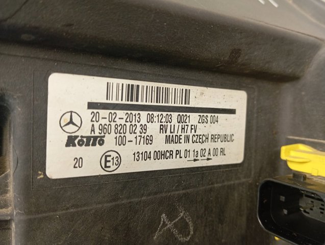 Фара Mercedes A9608200239