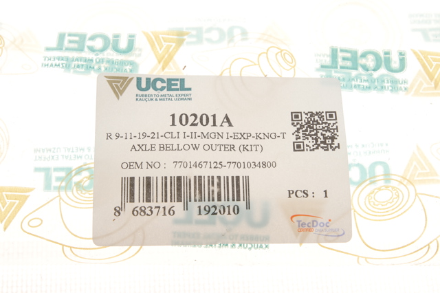 Пильник шарніра кутових швидкостей зовнішній передній Uc-el 10201A ціна, від 5.86 USD