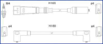 Дріт високовольтні, комплект 134705 Hitachi