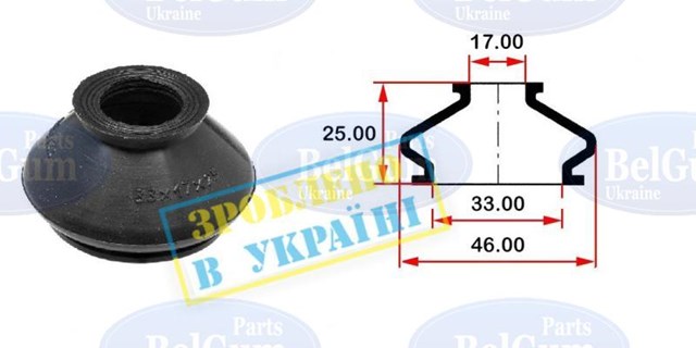 BG0133 Belgum Пильник опори кульової нижній