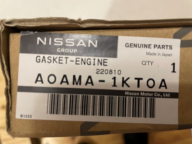 101011KT0A Nissan комплект прокладок двигуна, верхній
