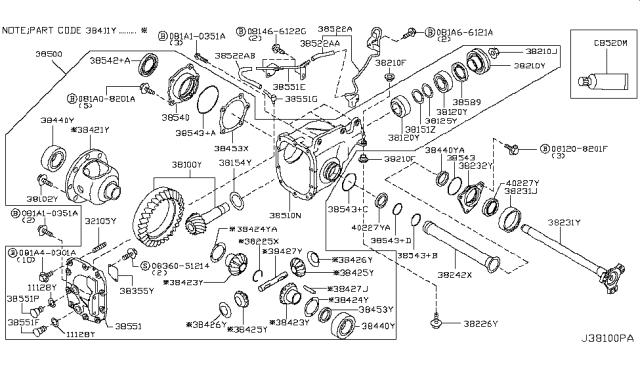  383430P001 Nissan