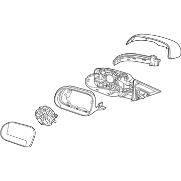 87610K0460 Hyundai/Kia Дзеркало заднього виду, ліве