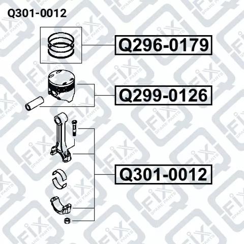 Купити Q3010012 Q-fix Шатун поршня двигуна