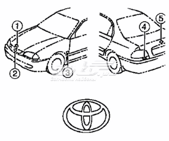 Емблема капота Toyota Avensis (T22) (Тойота Авенсіс)