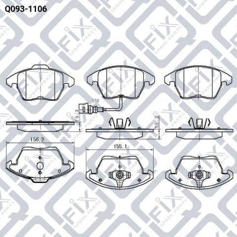 Гальмівні колодки Q-fix Q0931106 ціна, від 26.83 USD