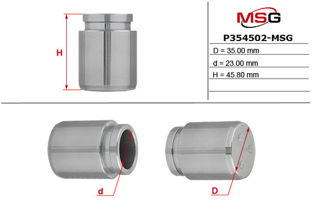 Поршень супорту гальмівного, заднього MSG P354502MSG ціна, від 7.61 USD