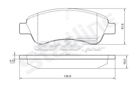 SBDS842P Starline Передні гальмівні колодки
