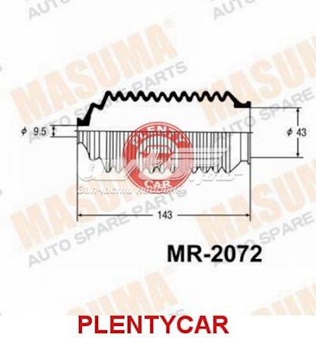 Пильник рульового механізму/рейки MR2072 Masuma