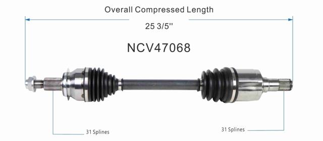 Привід передній лівий GSP NCV47068 ціна, від 160.25 USD