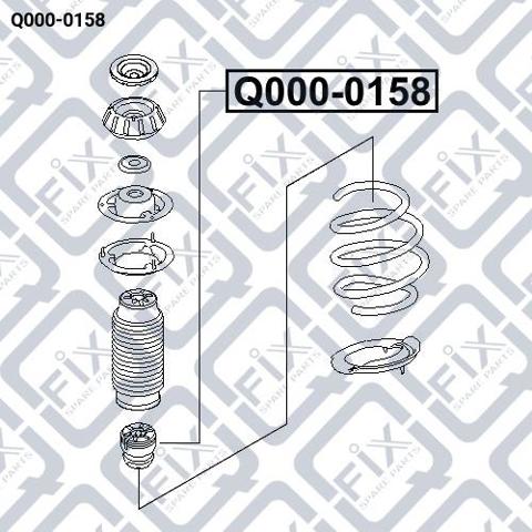 Буфер-відбійник амортизатора переднього Q-fix Q0000158 ціна, від 4.87 USD