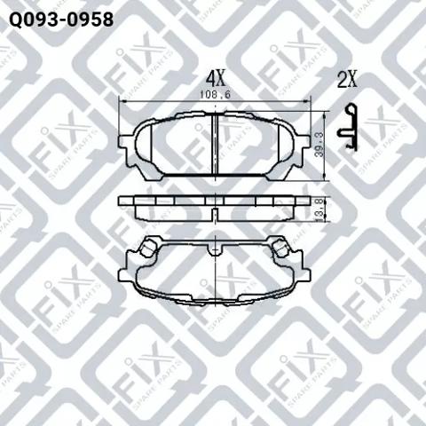 Q0930958 Q-fix Колодки гальмівні задні, дискові