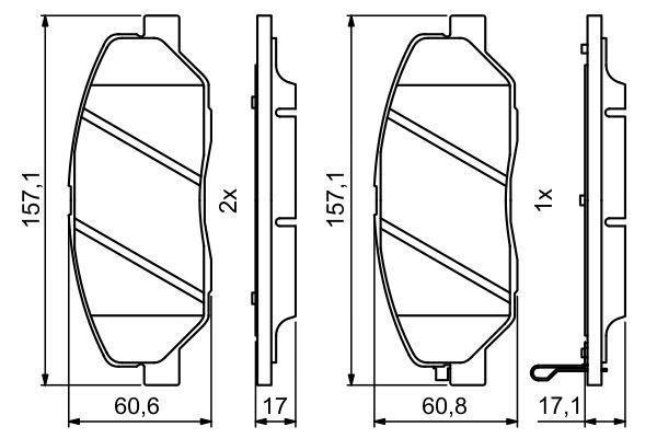 Купити 986494227 Bosch Колодки гальмівні передні, дискові