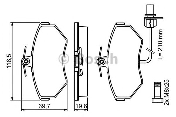 Гальмівні колодки Bosch 986494042 ціна, від 27.93 USD