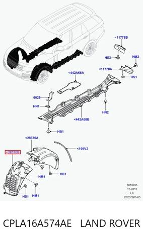 30821413 AND Підкрилок переднього крила, лівий