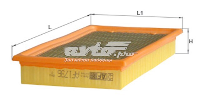 AF1736S Alpha Filter Повітряний фільтр двигуна